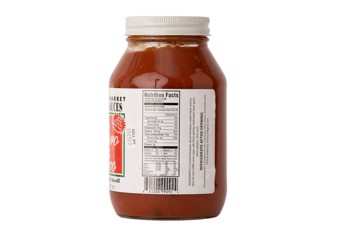 Carfagna's Pomodoro Basilico Pasta Sauce