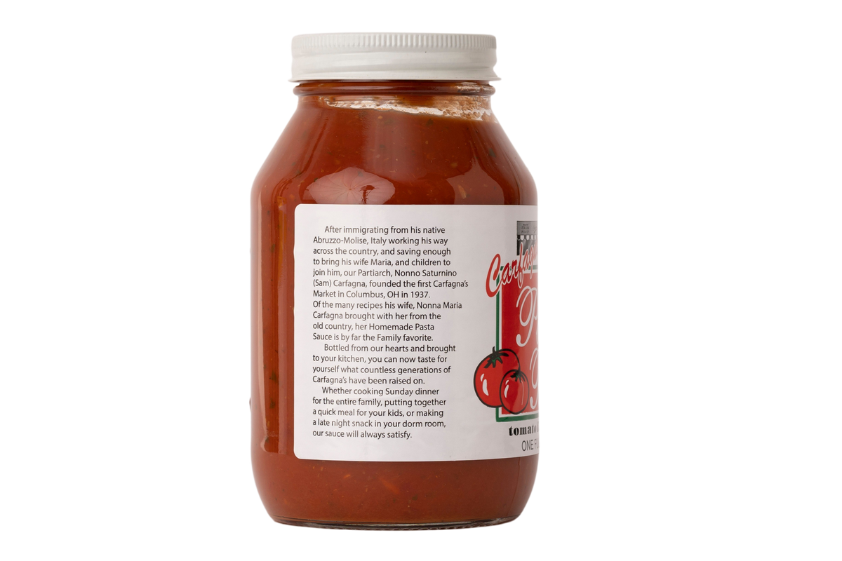 Carfagna's Pomodoro Basilico Pasta Sauce