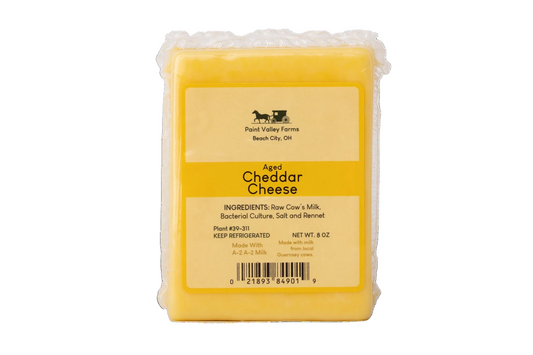 Paint Valley Farms A2 Guernsey Cheese Cheddar Chunk