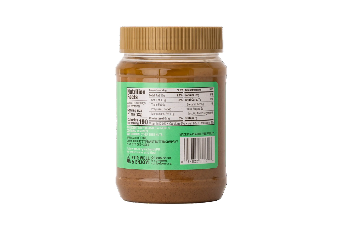 Crazy Richard's 100% Almond Butter