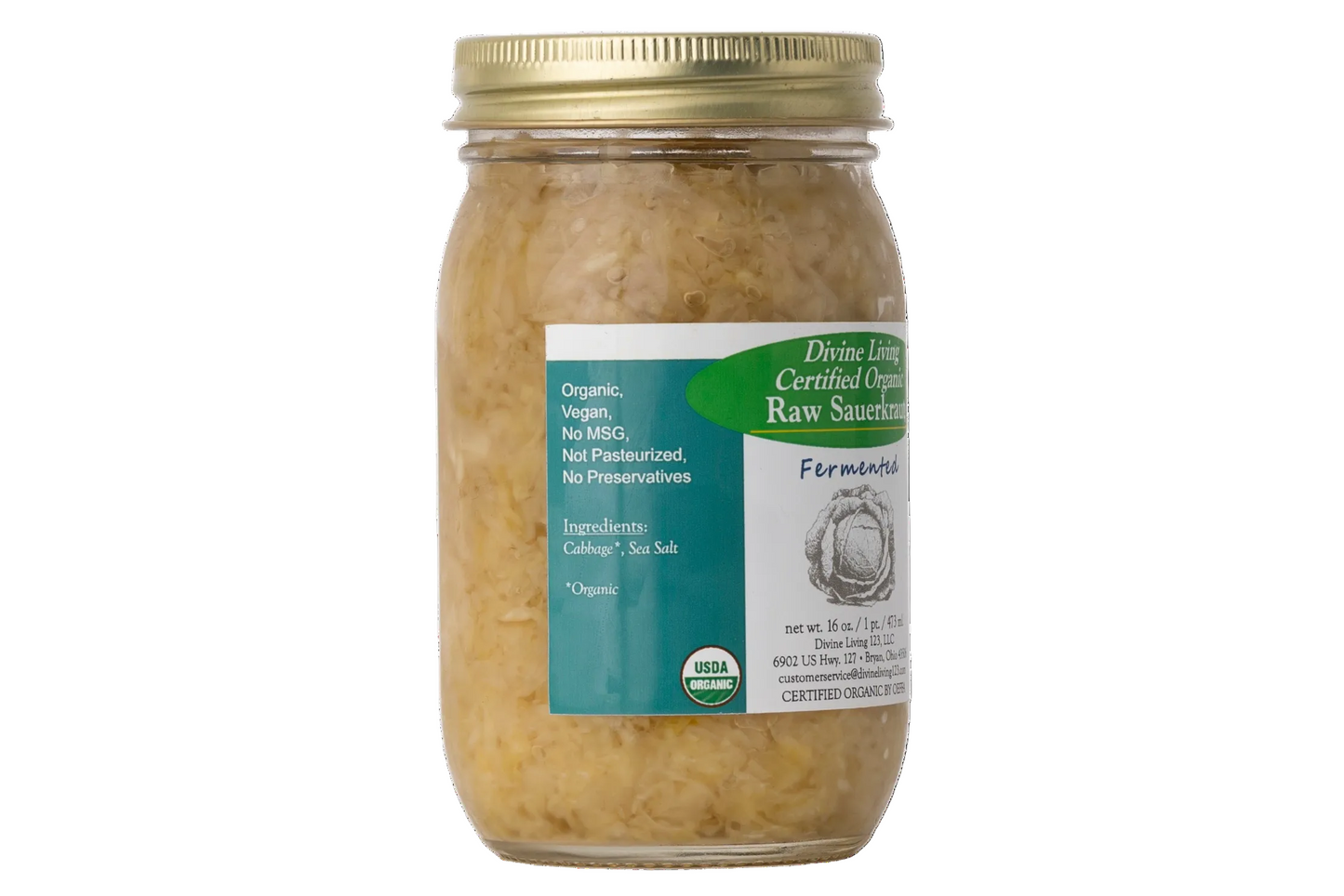 Divine Living Fermented Sauerkraut