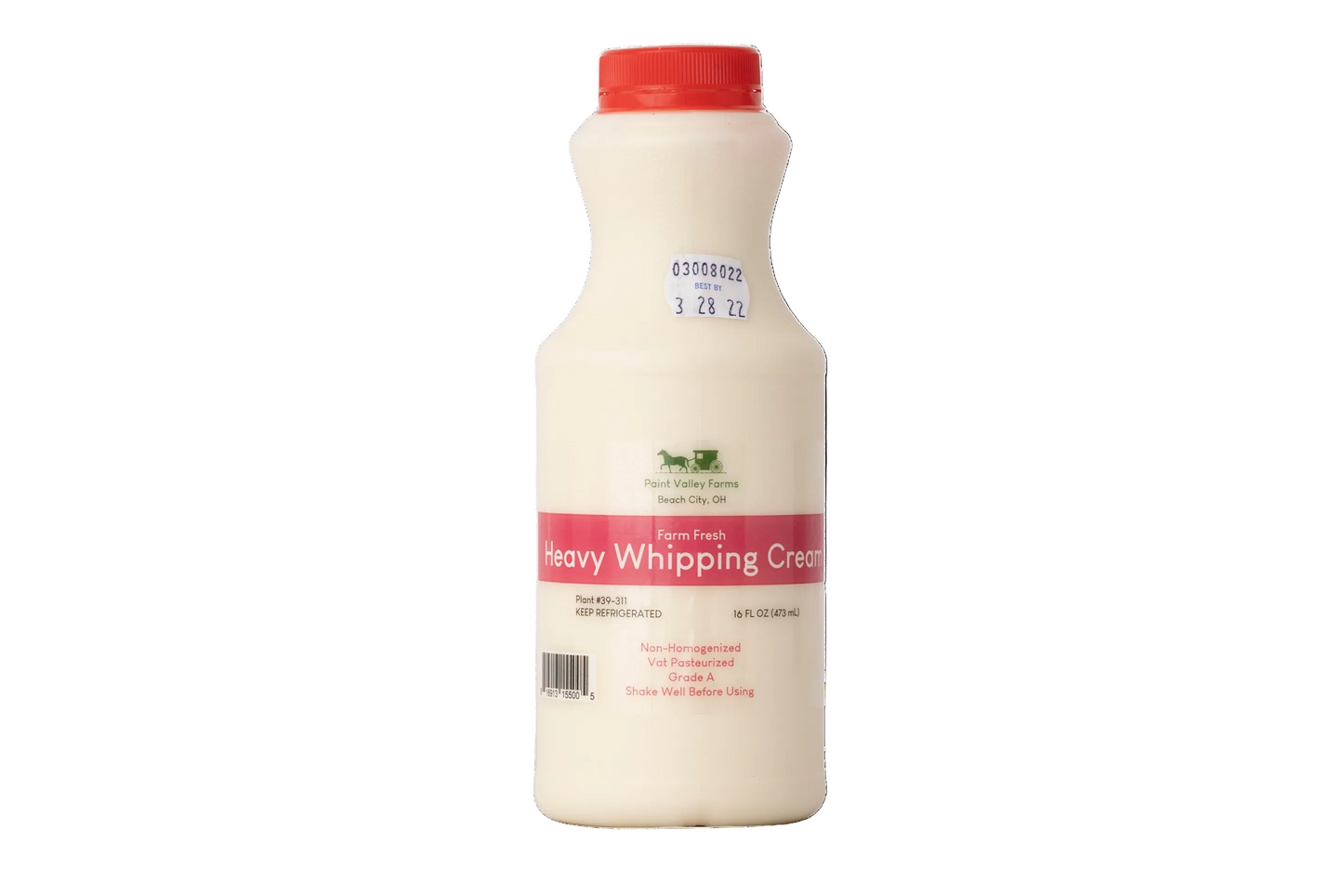 Paint Valley Farms 40% Whipping Cream A2