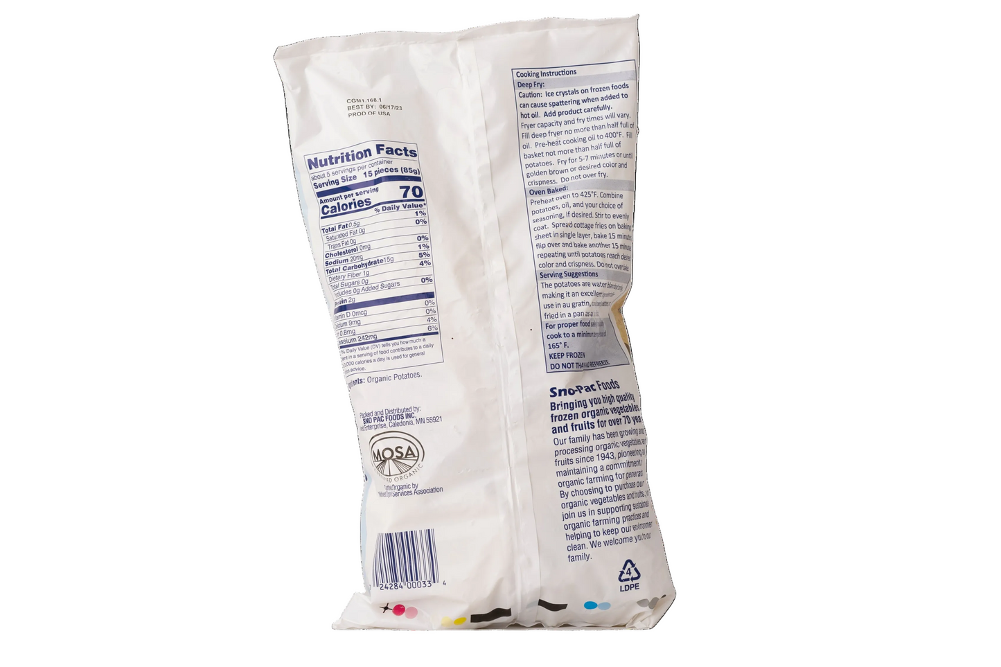 Sno Pac Organic Cottage Fries