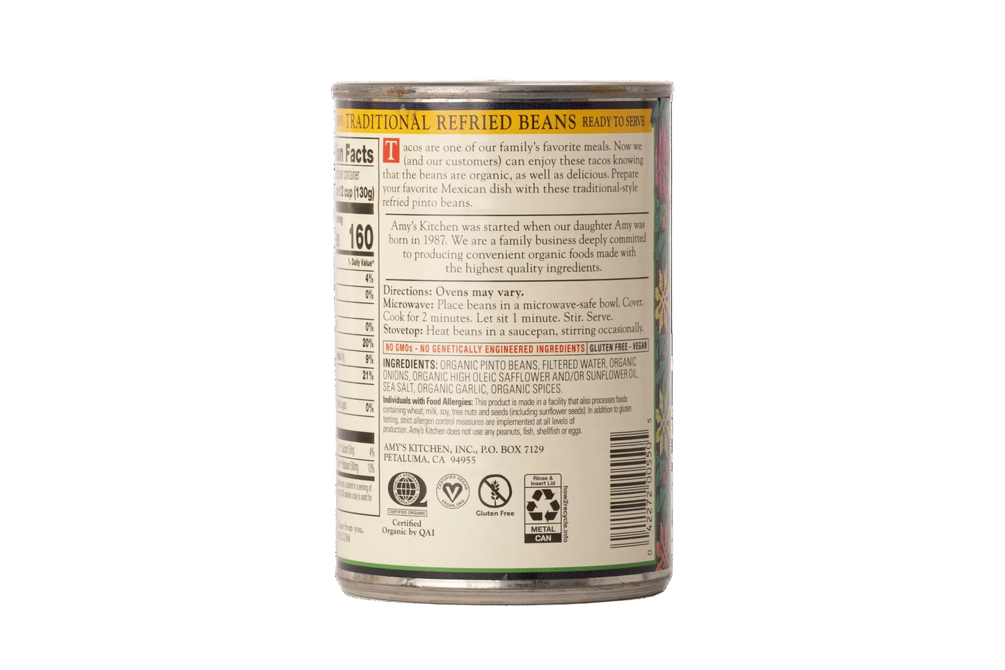 Amy's Kitchen Refried Pinto Beans