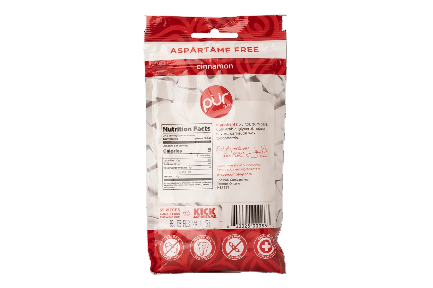 PUR Gum Cinnamon (55 pk)