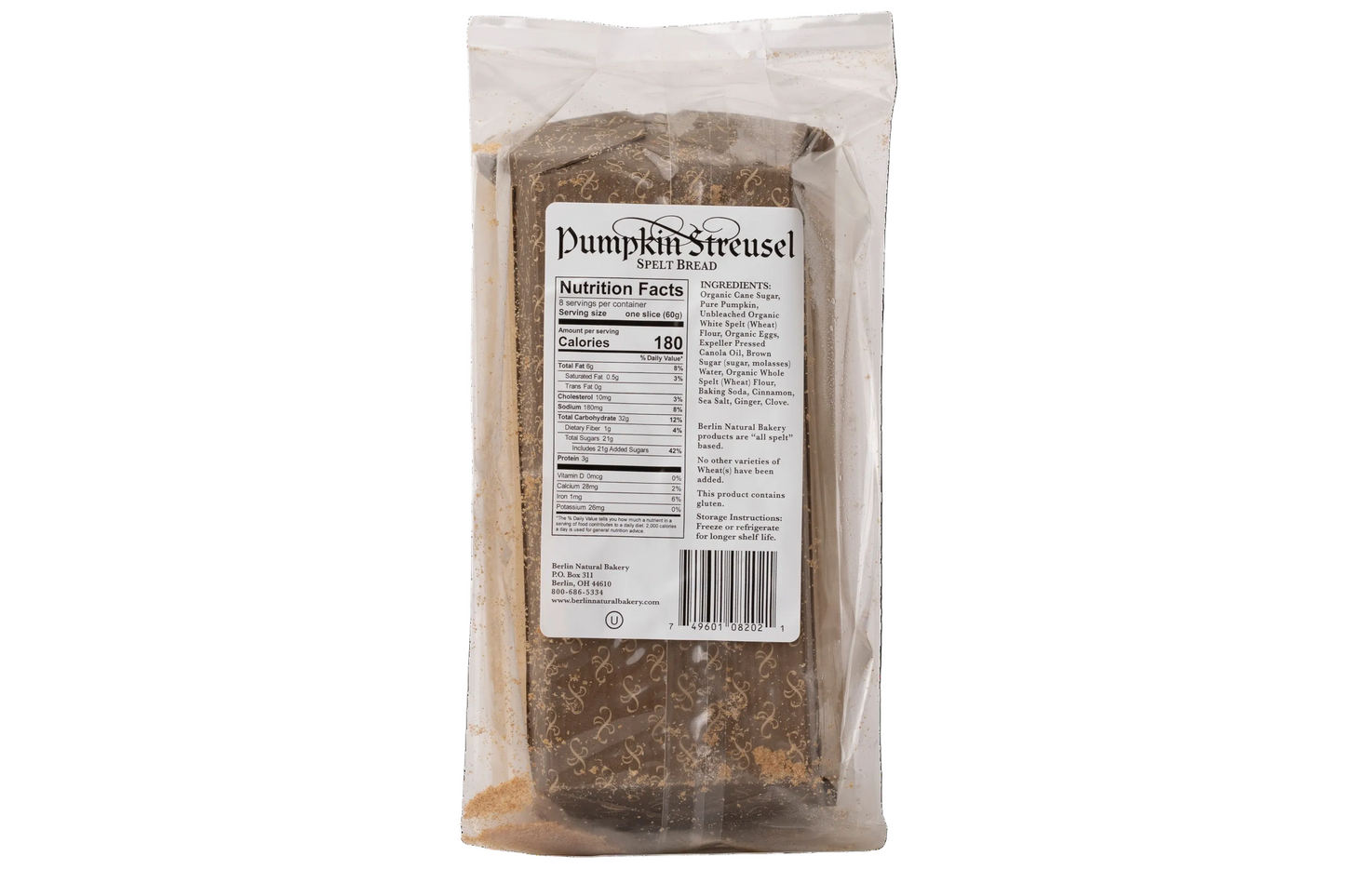 Berlin Natural Bread Pumpkin Streusel Spelt