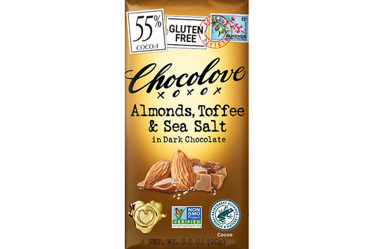 Chocolove Bar Dark Chocolate Toffee & Almonds