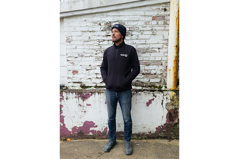 Yellowbird 1/4-Zip Cotton Fleece Black