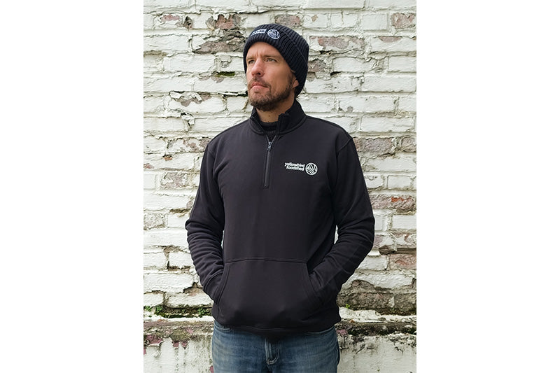 Yellowbird 1/4-Zip Cotton Fleece Black