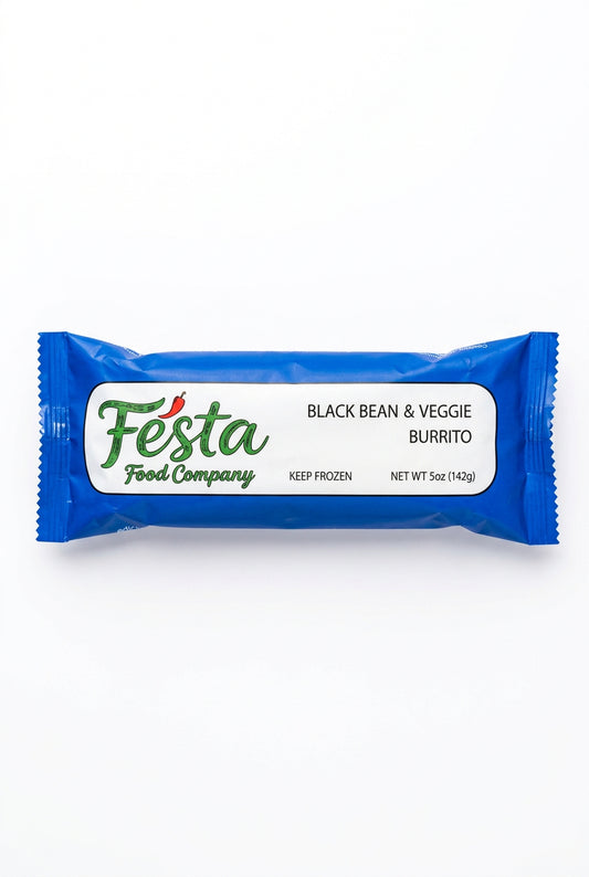 Festa Food Black Bean and Rice Breakfast Burrito