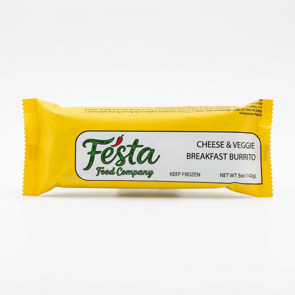 Festa Food Cheese and Veggie Breakfast Burrito