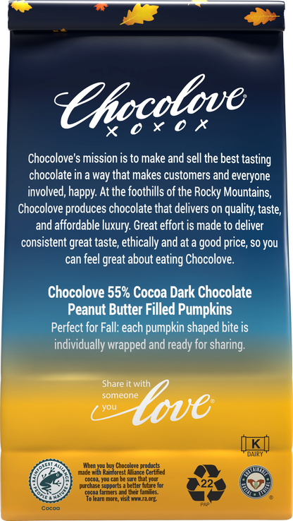 Chocolove Bites Dark Chocolate Peanut Butter Pumpkins