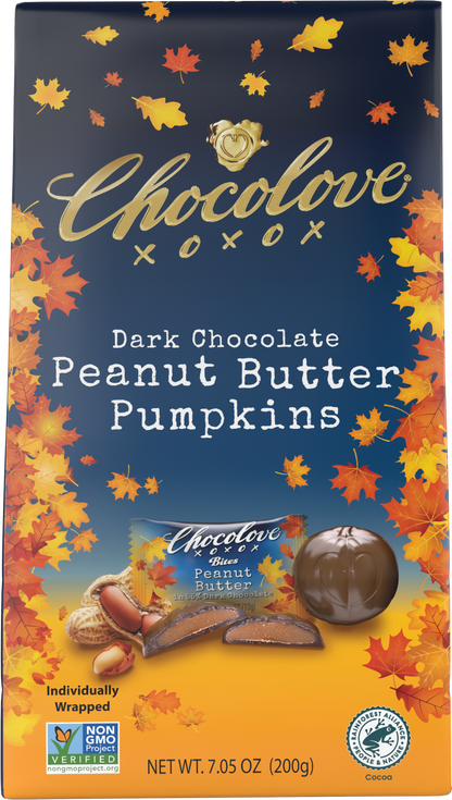 Chocolove Bites Dark Chocolate Peanut Butter Pumpkins
