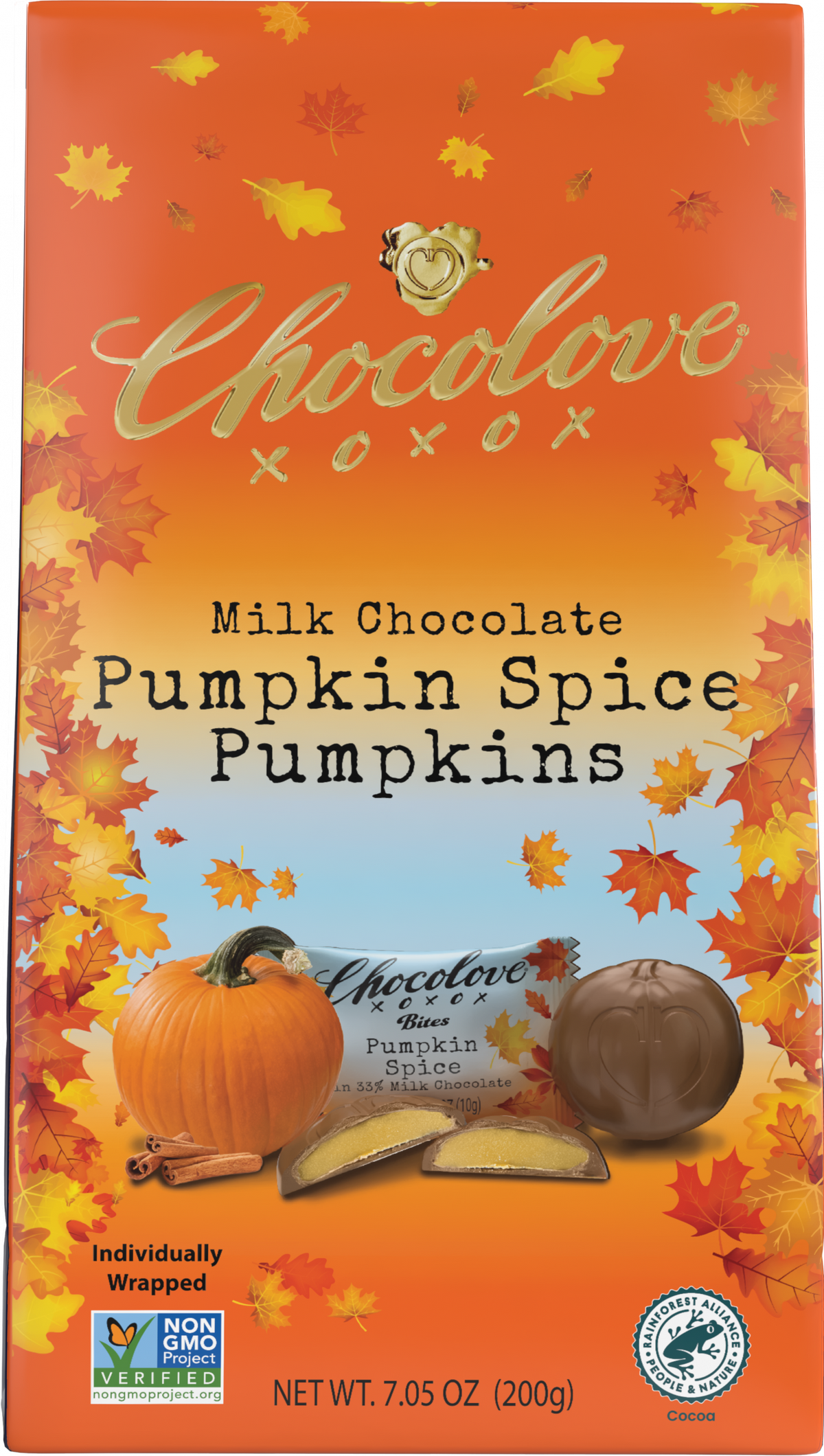 Chocolove Bites Milk Chocolate Pumpkin Spice Pumpkins