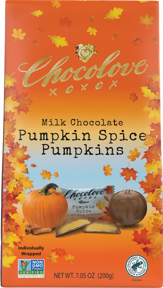 Chocolove Bites Milk Chocolate Pumpkin Spice Pumpkins