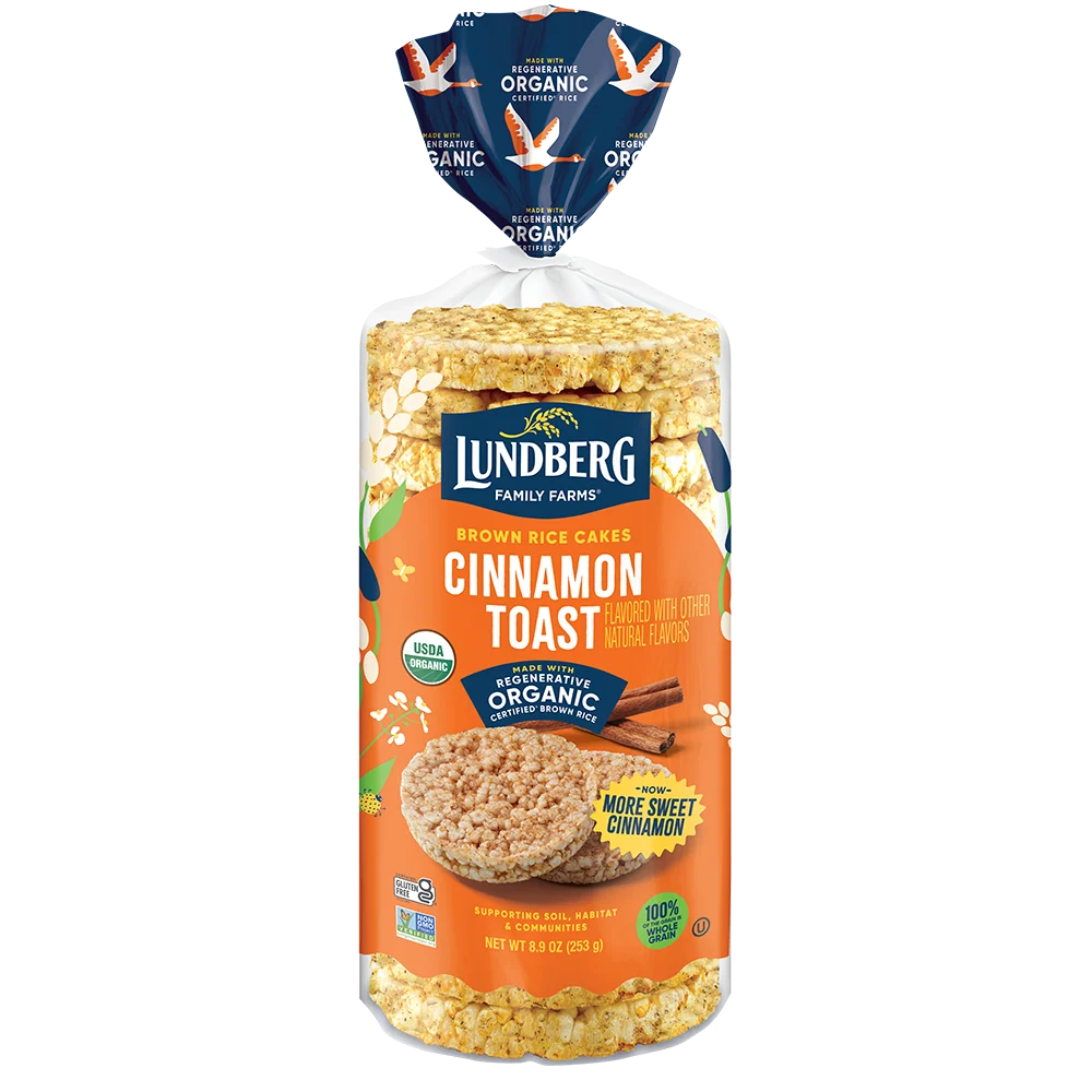 Lundberg Family Farms Organic Brown Rice Cake Cinnamon Toast