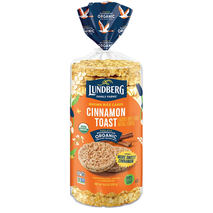 Lundberg Family Farms Organic Brown Rice Cake Cinnamon Toast