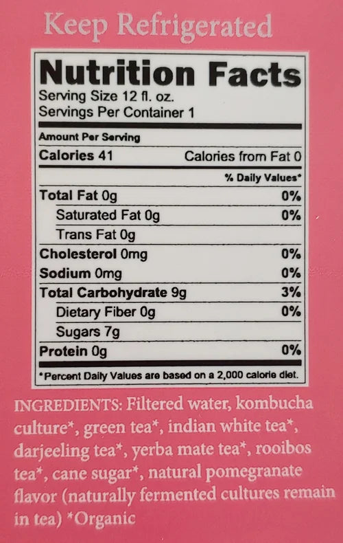 Divine Living Kombucha Pomegranate