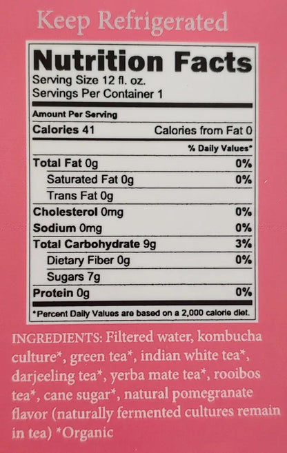 Divine Living Kombucha Pomegranate