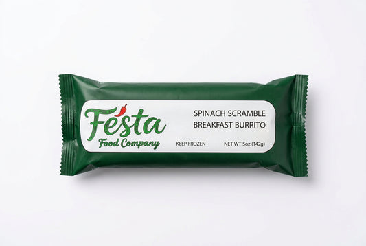 Festa Food Spinach Scramble Breakfast Burrito