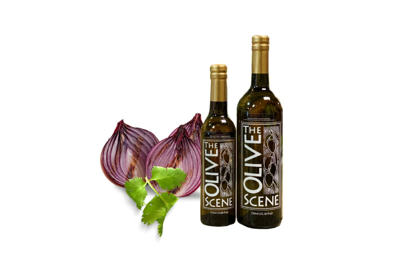 The Olive Scene Cilantro and Roasted Onion Infused Olive Oil