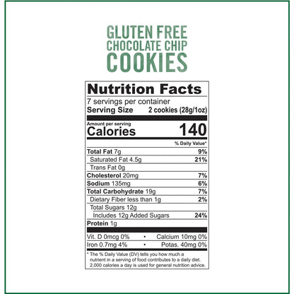 Tate's Bake Shop Crispy Chocolate Chip Cookies Gluten Free