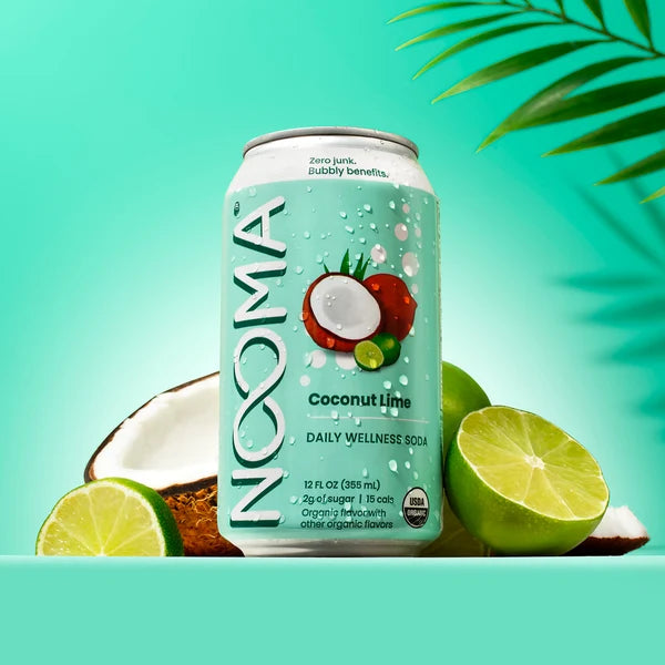 NOOMA Organic Daily Wellness Soda Coconut Lime