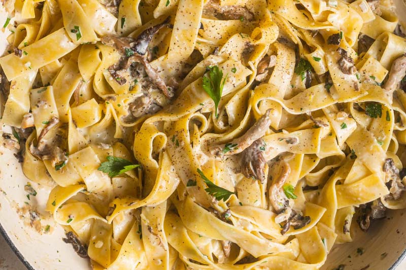 Chef Meagan Entree Creamy Porcini Pasta