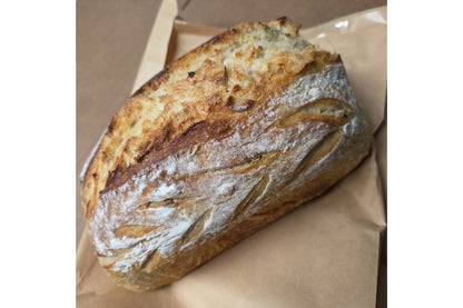 Nourished Roots Bakery Garlic Rosemary Sourdough Loaf