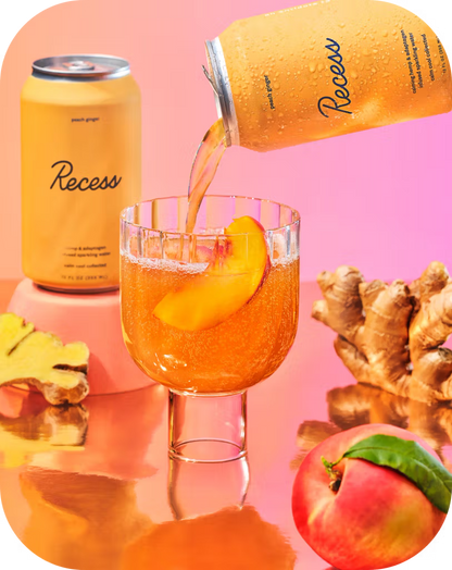 Recess Mood Sparkling Water Peach Ginger
