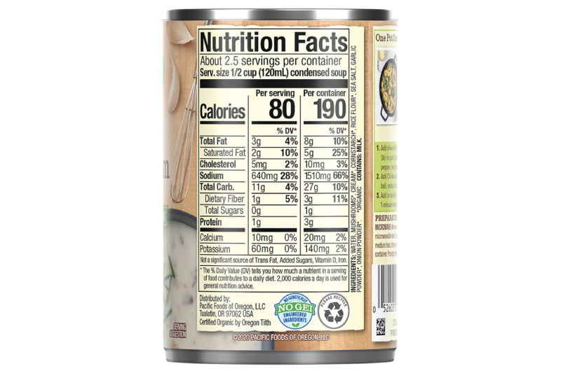 Pacific Foods Organic Cream of Mushroom Condensed Soup
